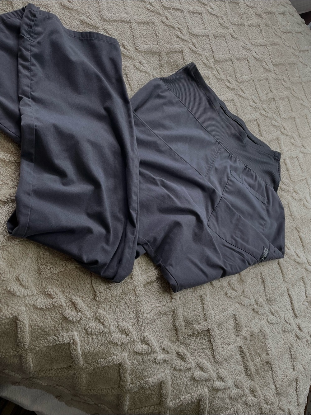 Cherokee Maternity/Comfort Stretch Panel Gray Scrub Pants ~ Sz Medium Medical - Picture 10 of 10